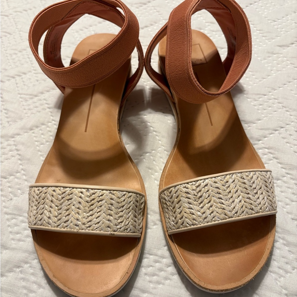 Dolce Vita Tan and Cream Sandals